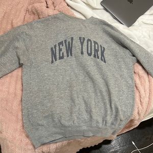 brandy melville grey new york crewneck